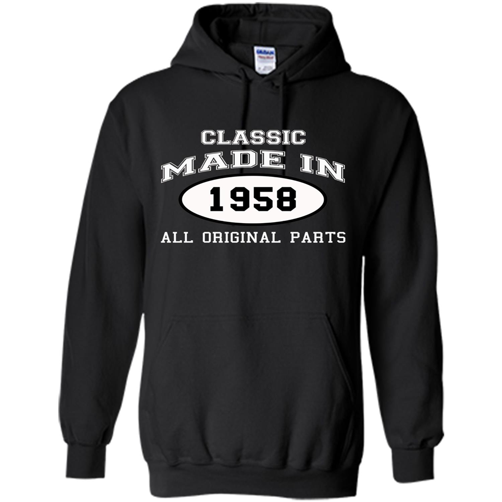 Birthday Gift T-shirt Classic Made In 1958 All Original Parts T-shirt Black