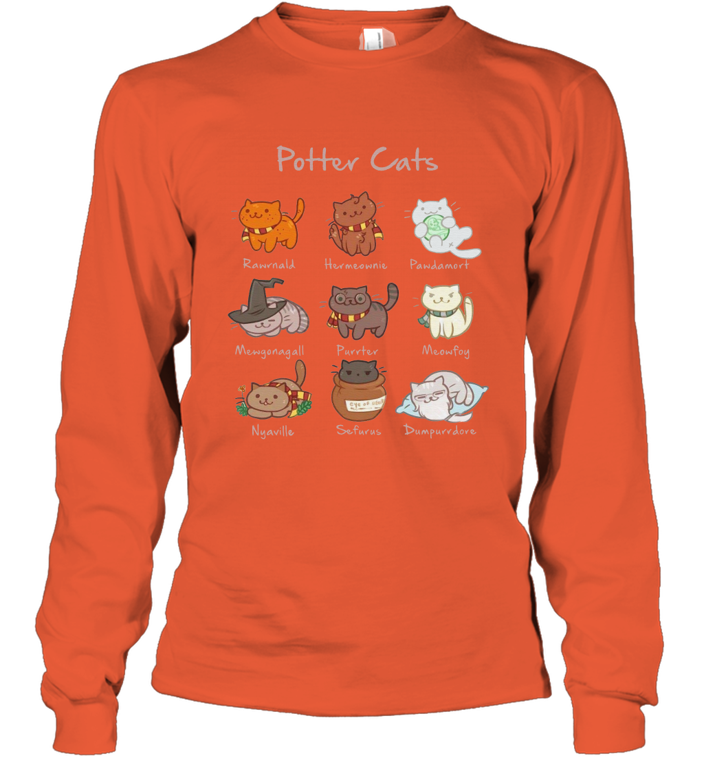 Potter Cats Harry Potter Fan Long Sleeve T-Shirt Long Sleeve T-Shirt Purple