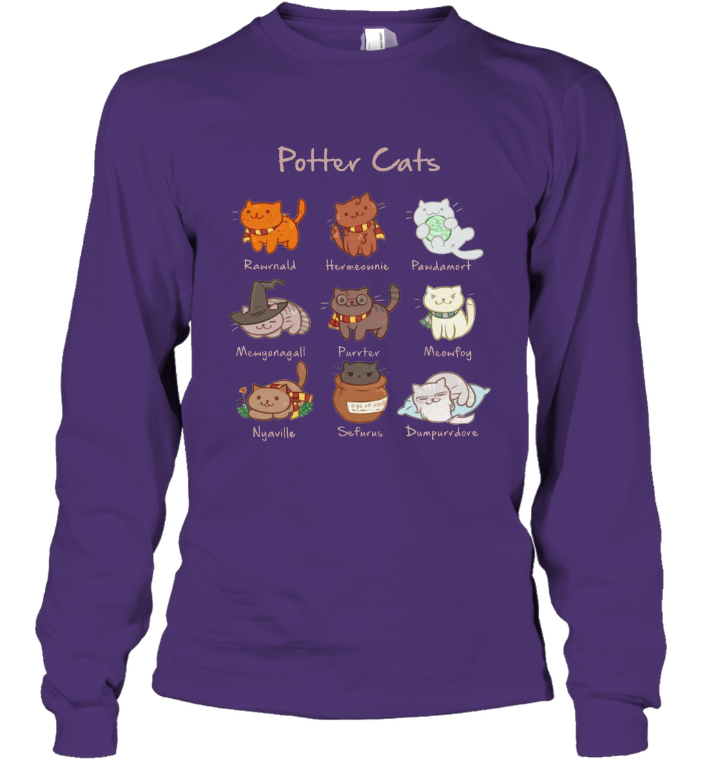 Potter Cats Harry Potter Fan Long Sleeve T-Shirt Long Sleeve T-Shirt Forest Green