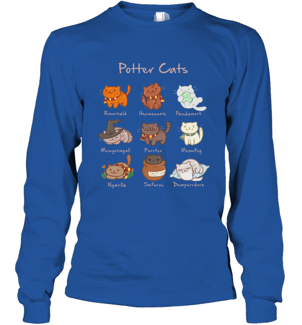 Potter Cats Harry Potter Fan Long Sleeve T-Shirt Long Sleeve T-Shirt Royal