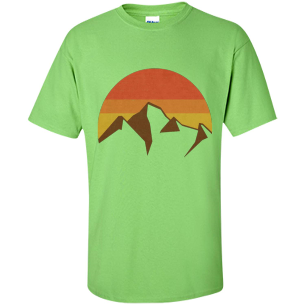 Mountain And Fall Sun T-shirt Lime