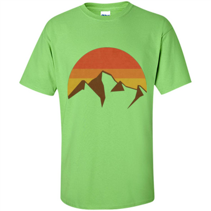 Mountain And Fall Sun T-shirt Lime