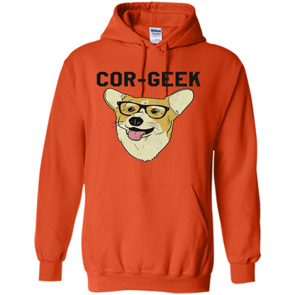Cor-Geek Funny Corgi Nerd T-shirt Orange