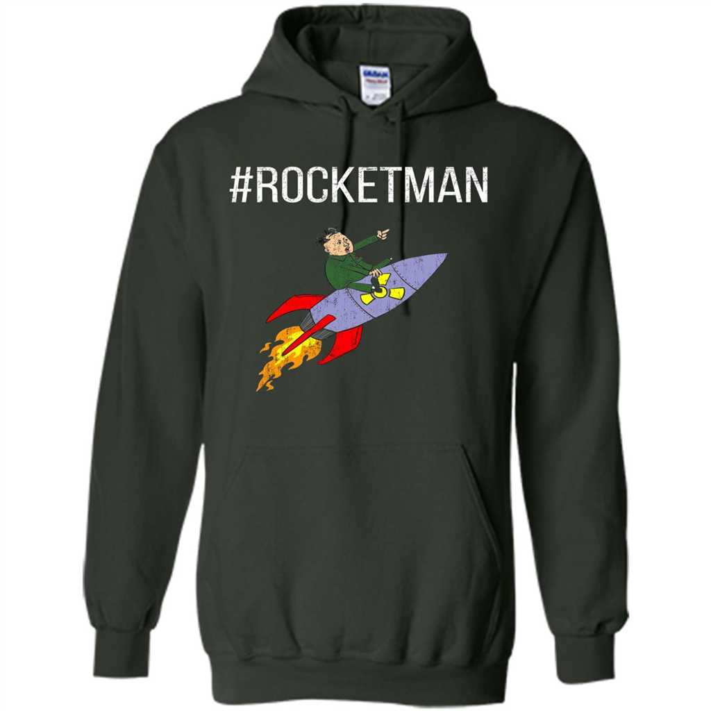 Rocket Man Funny T-shirt Forest Green
