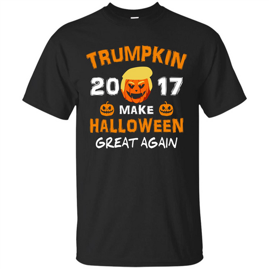 Halloween T-shirt Trumpkin 2017 Make Halloween Great Again T-shirt Black