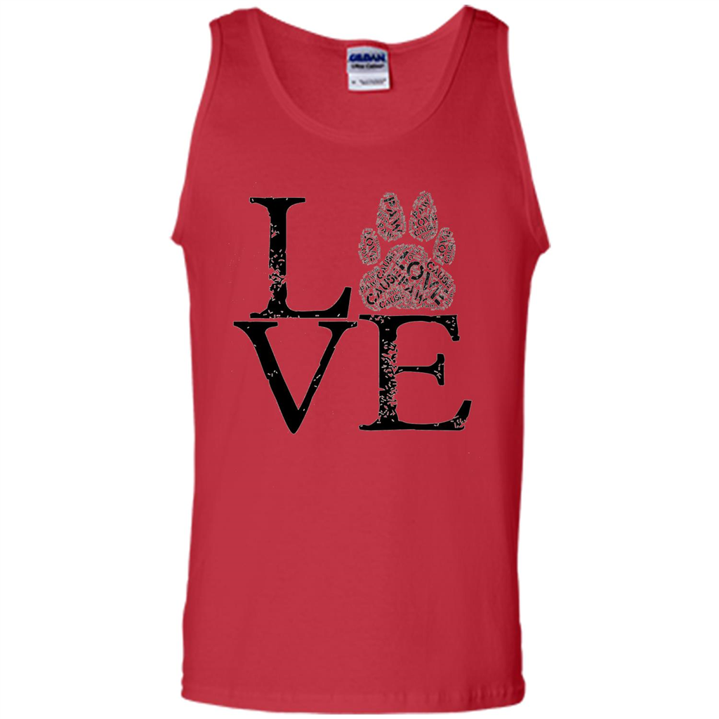 Paw T-shirt Animal Lover T-shirt Red