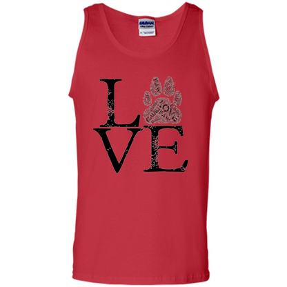Paw T-shirt Animal Lover T-shirt Red