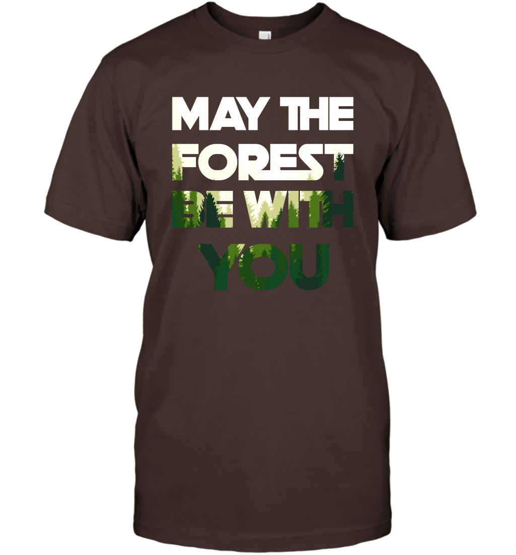 May The Forest Be With You Shirt T-Shirt T-Shirt Dark Chocolate