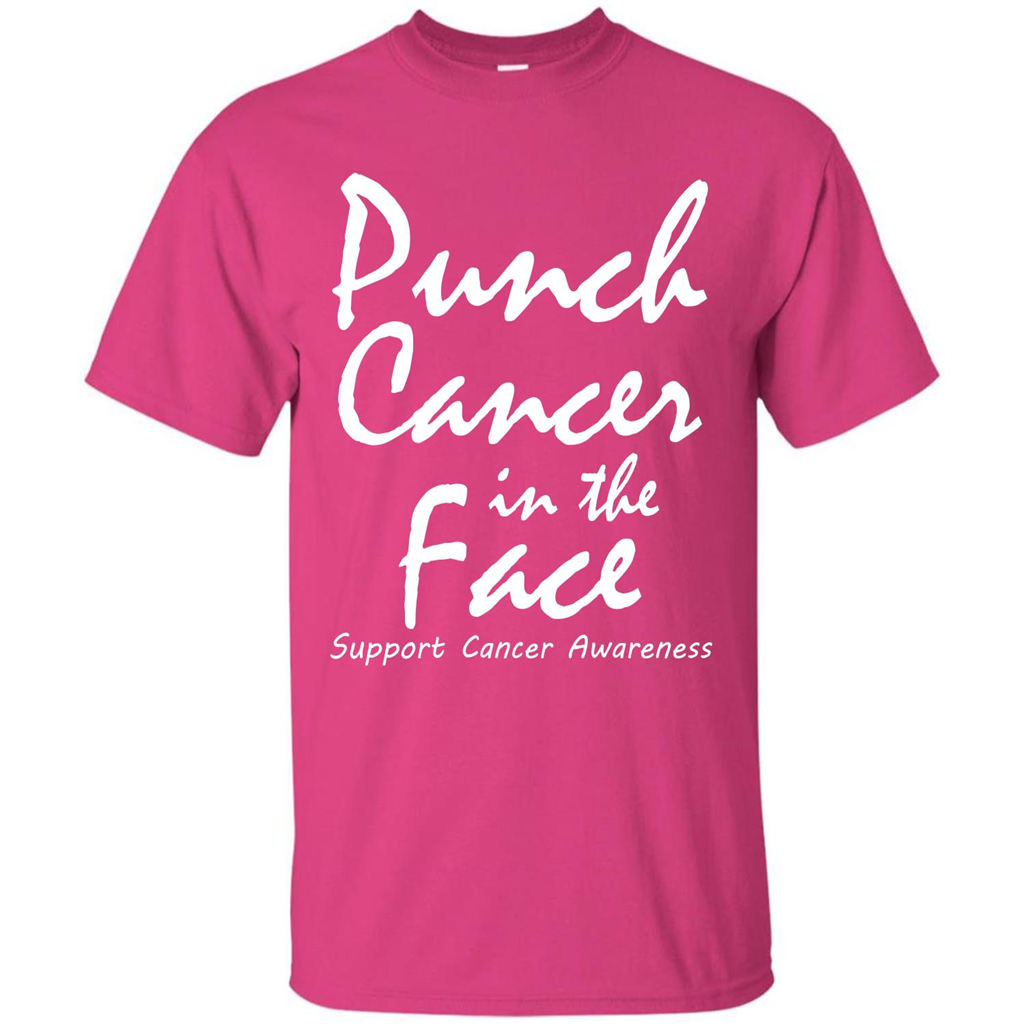 Support Cancer Awareness In The Face T-shirt Heliconia