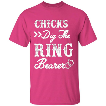 Ring Bearer T-shirt Chicks Dig The Ring Bearer Heliconia