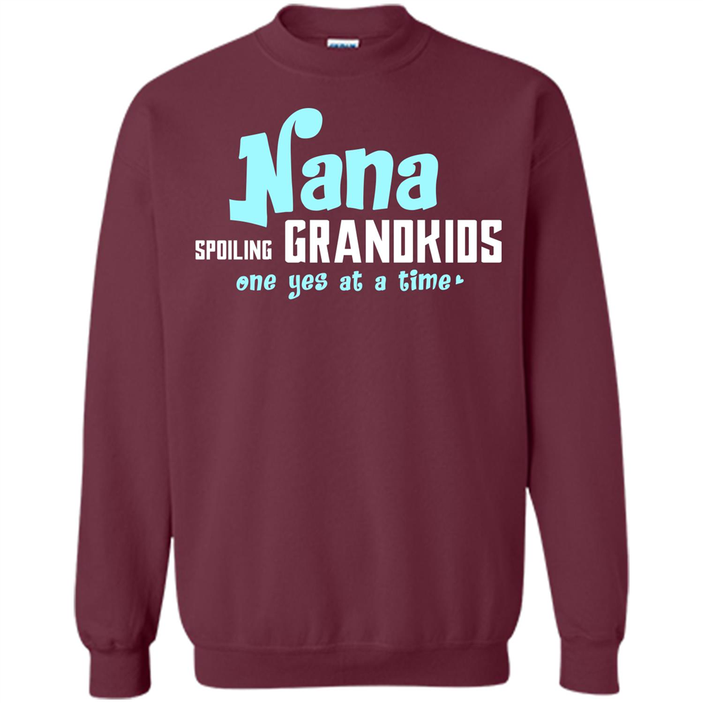 Nana T-shirt Spoiling Grandkids One Yes At A Time Maroon