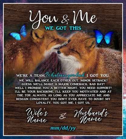 You And Me - Customized Name 3D Quilt Bed Set