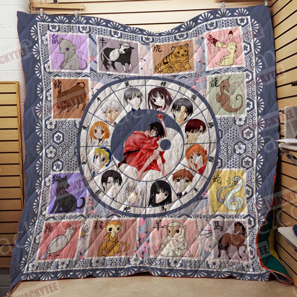 Fruits Basket 3D Quilt Blanket Queen (203x228CM)
