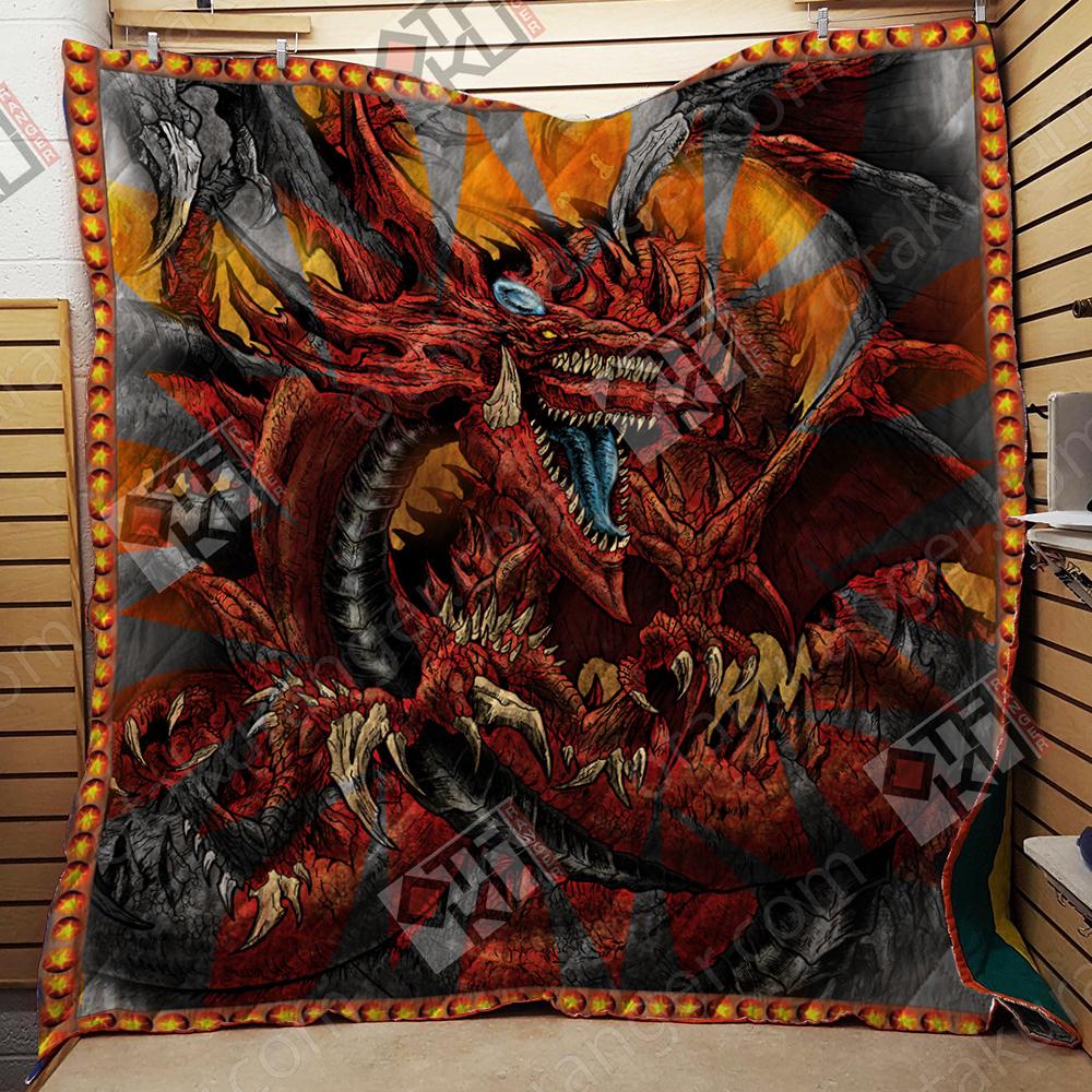 Yu Gi Oh! Slifer The Sky Dragon 3D Quilt Blanket Queen (203x228CM)