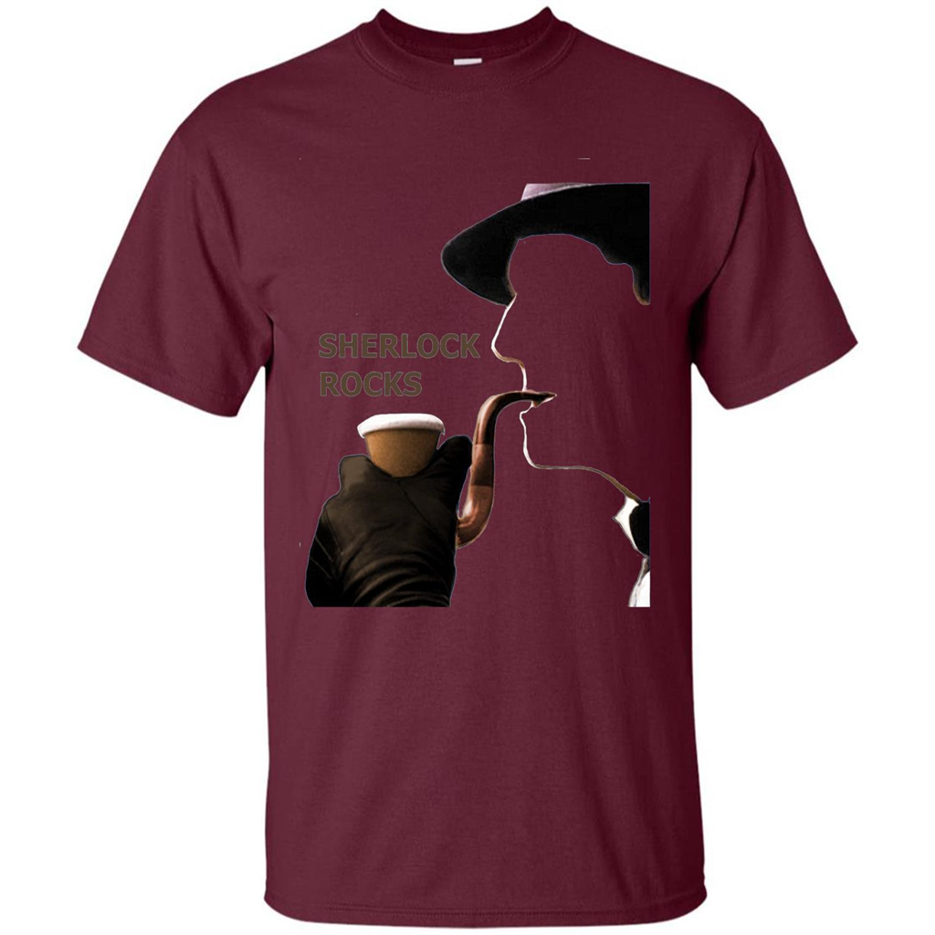 Sherlock Rocks T-shirt Maroon