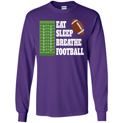 Eat Sleep Breathe Football T-shirt Purple