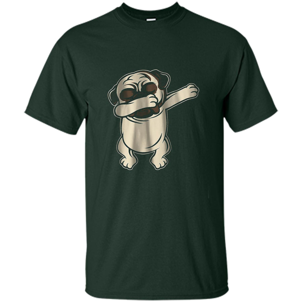 Pug Dabbing T-shirt Forest Green
