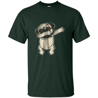 Pug Dabbing T-shirt Forest Green