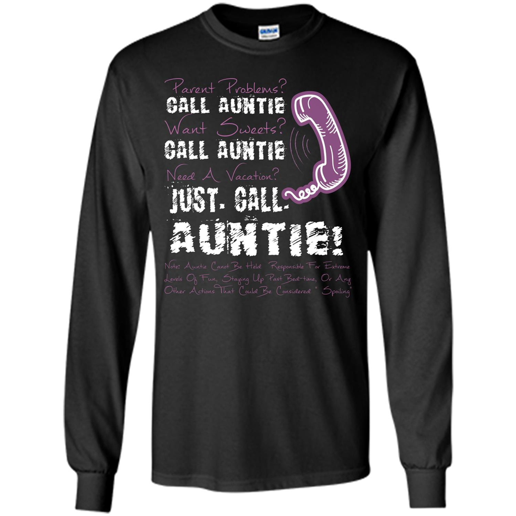 Aunt T-shirt Parent Problems Call Auntie T-shirt Orange