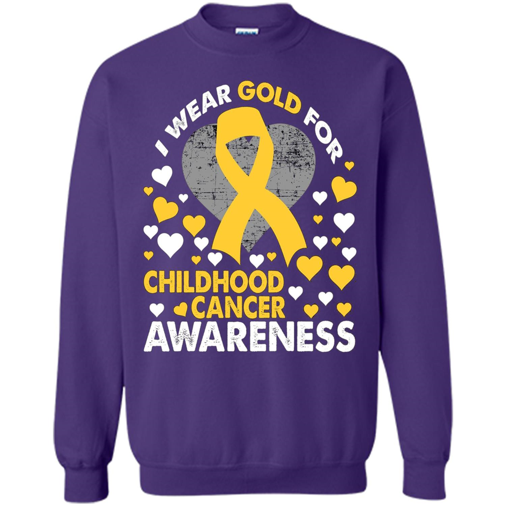 I Wear Gold For Childhood Cancer Awareness T-shirt Orange
