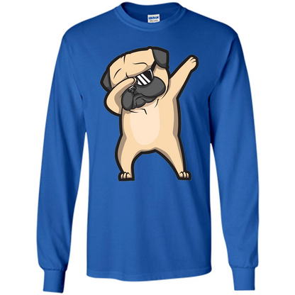 Dabbing Pug Shirt - Cute Funny Dog Dab T-shirt Royal