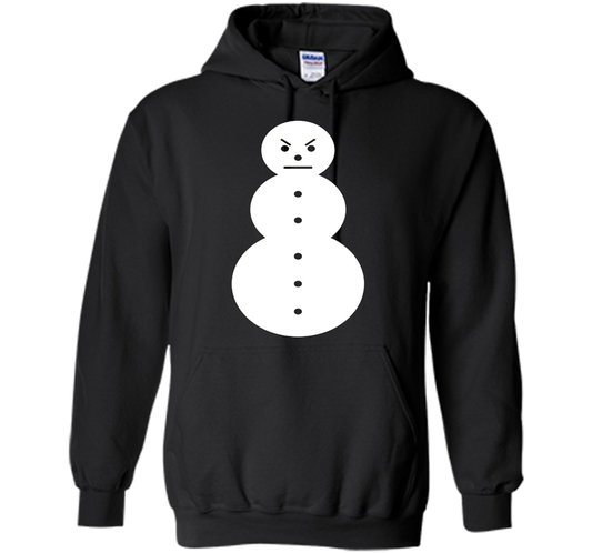 Funny Christmas T-shirt Angry Snowman T-shirt Black S