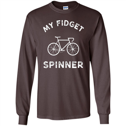Funny Cool Cycling Mountain Biking T-shirt My Fidget Spinner Dark Chocolate
