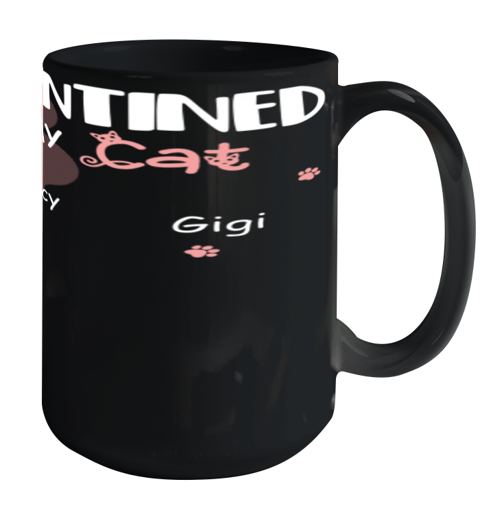 Stay home with my cats ( Customized Name ) Ceramic Mug 15oz
