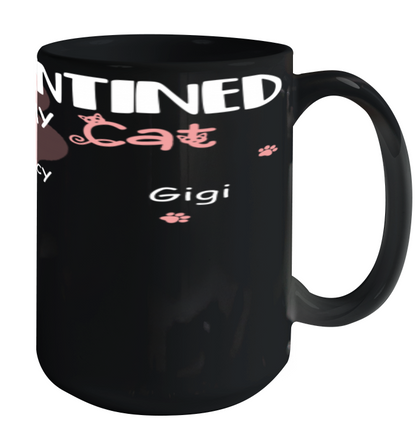Stay home with my cats ( Customized Name ) Ceramic Mug 15oz