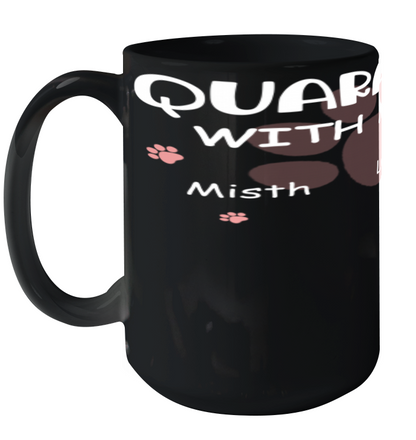 Stay home with my cats ( Customized Name ) Ceramic Mug 15oz Ceramic Mug 15oz Black 15oz