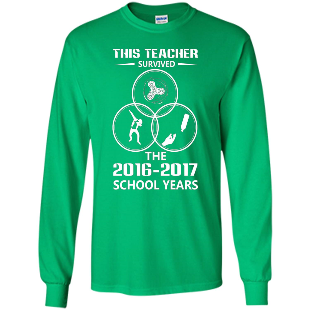 This Teacher Survived The 2016 2017 School Years T-shirt Irish Green