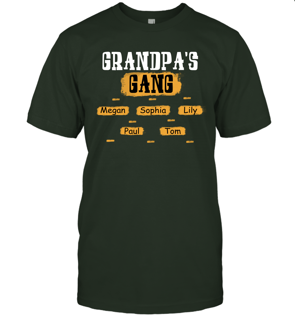 Grandpa's Gangs (Customized Name) T-Shirt T-Shirt Forest Green