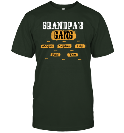 Grandpa's Gangs (Customized Name) T-Shirt T-Shirt Forest Green