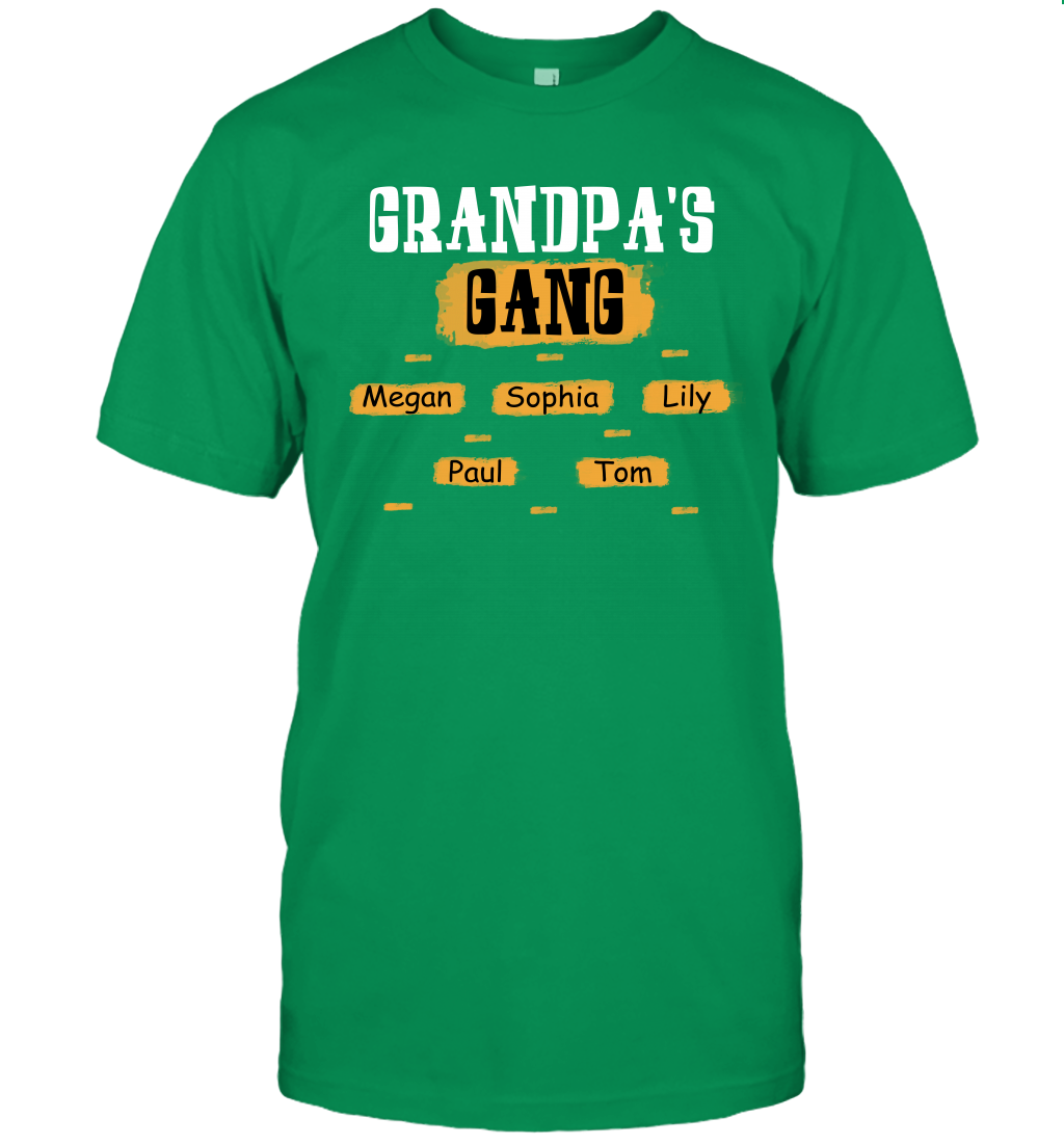 Grandpa's Gangs (Customized Name) T-Shirt T-Shirt Irish Green