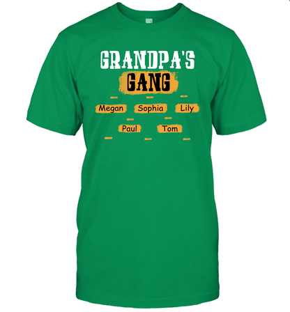 Grandpa's Gangs (Customized Name) T-Shirt T-Shirt Irish Green