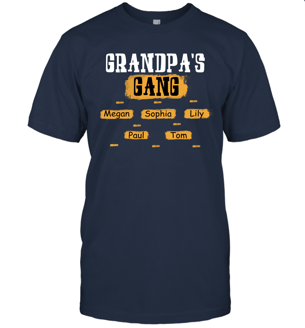 Grandpa's Gangs (Customized Name) T-Shirt T-Shirt Navy