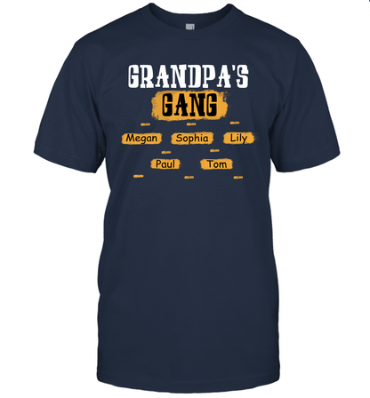 Grandpa's Gangs (Customized Name) T-Shirt T-Shirt Navy