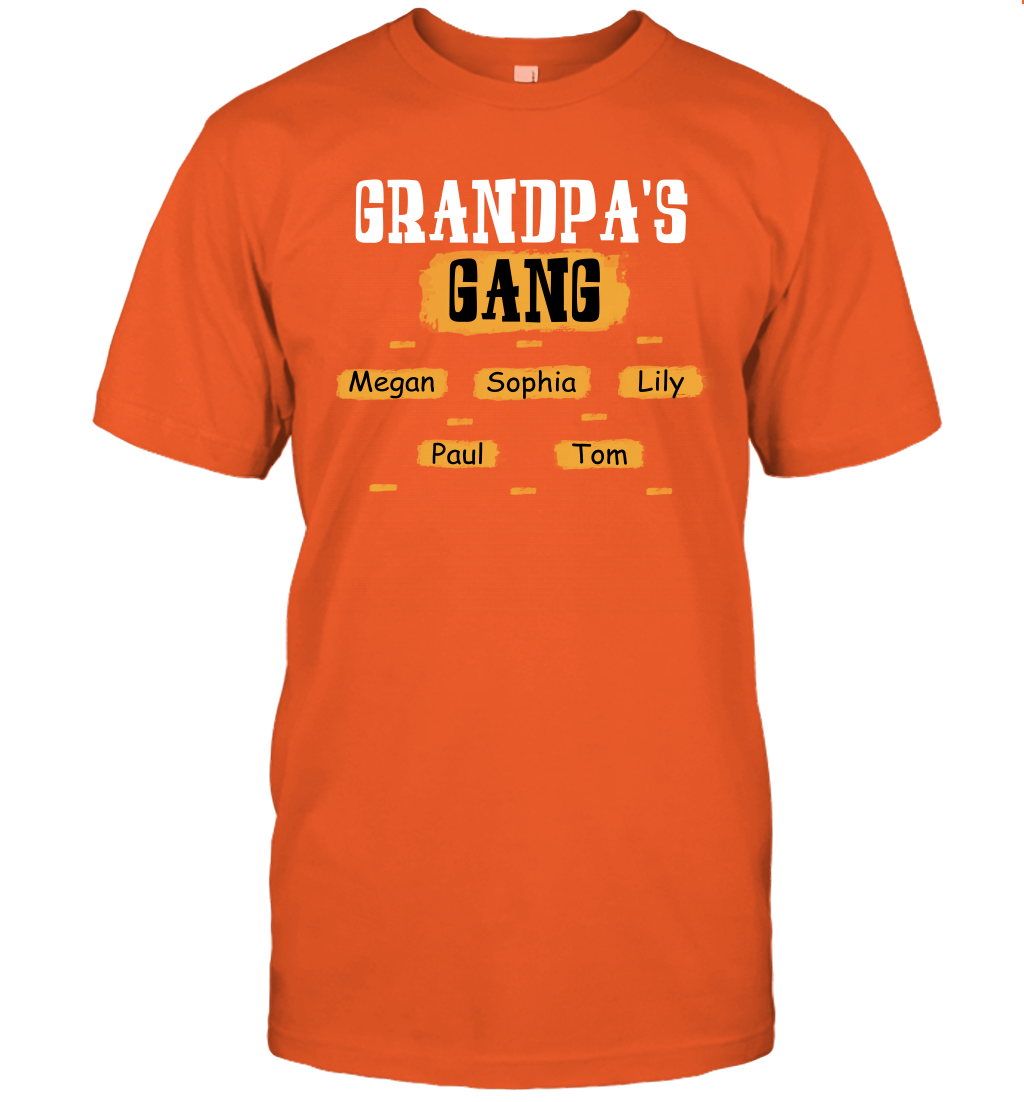 Grandpa's Gangs (Customized Name) T-Shirt T-Shirt Orange