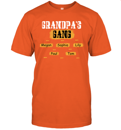 Grandpa's Gangs (Customized Name) T-Shirt T-Shirt Orange
