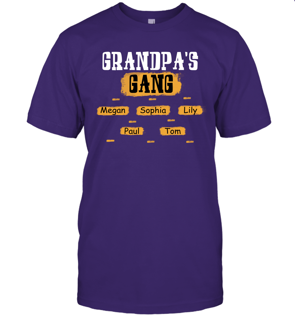 Grandpa's Gangs (Customized Name) T-Shirt T-Shirt Purple