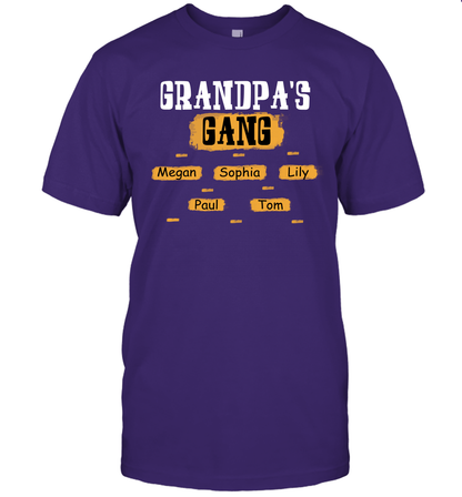 Grandpa's Gangs (Customized Name) T-Shirt T-Shirt Purple