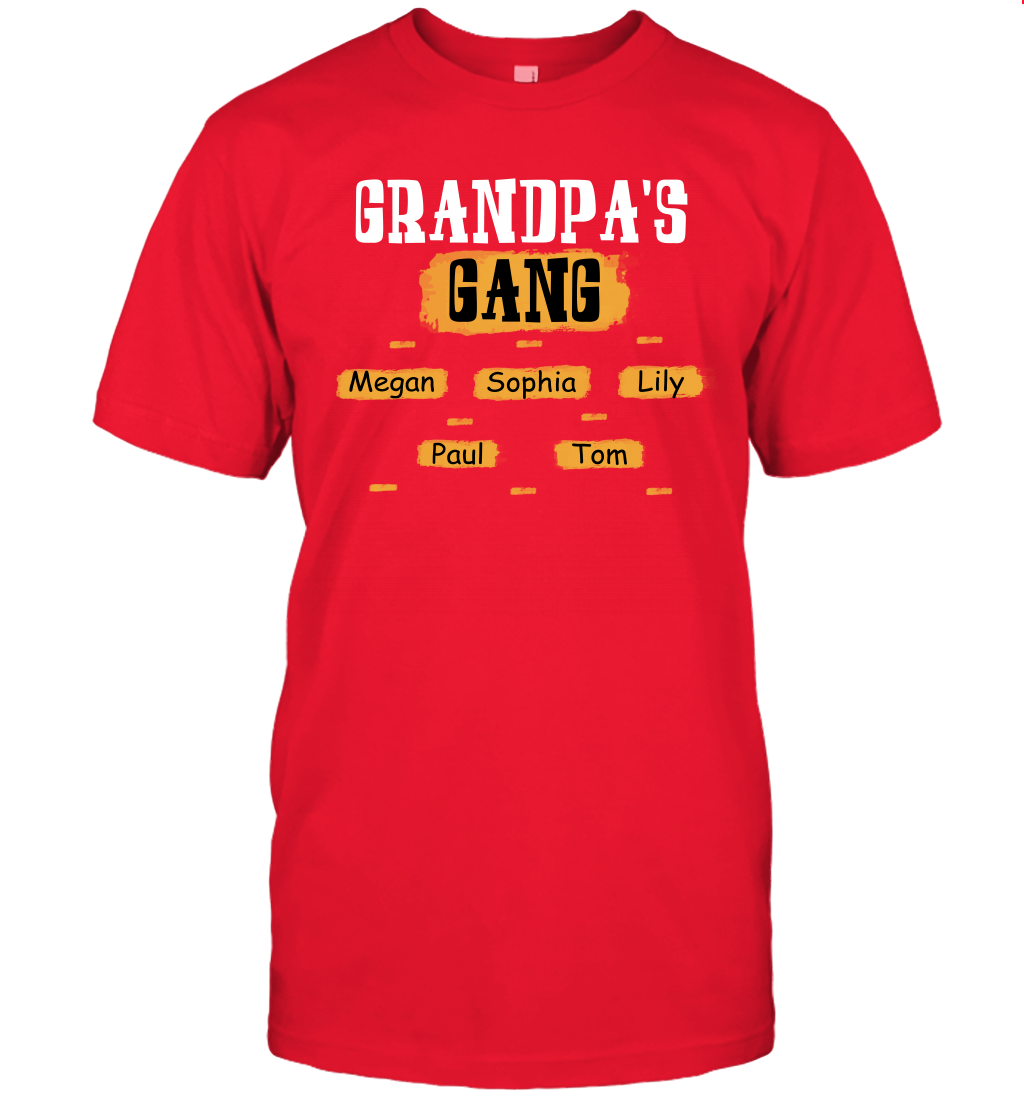Grandpa's Gangs (Customized Name) T-Shirt T-Shirt Red