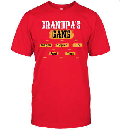 Grandpa's Gangs (Customized Name) T-Shirt T-Shirt Red