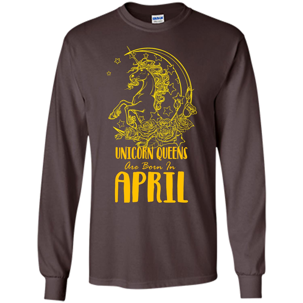 April Unicorn T-shirt Unicorn Queens Are Born In April Dark Chocolate