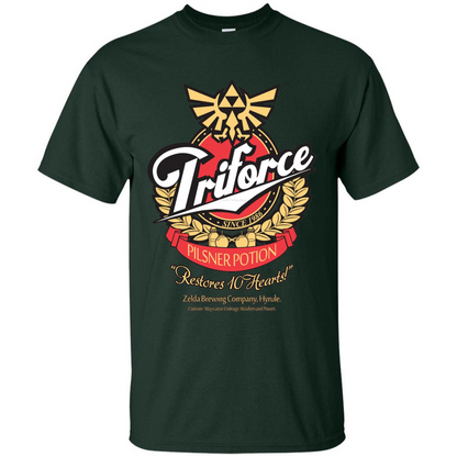 Special Potion Triforce Pilsner Potion T-shirt Forest Green
