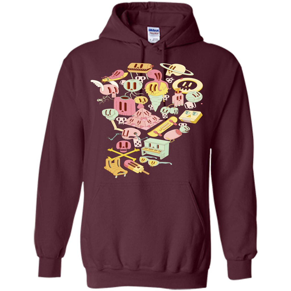 Day Of The Dead T-shirt Maroon
