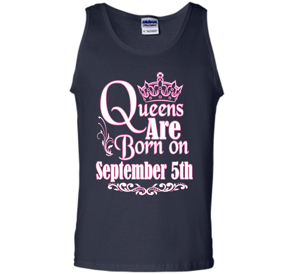 September T-shirt Queens Are Born On September 5th Navy