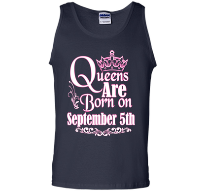 September T-shirt Queens Are Born On September 5th Navy