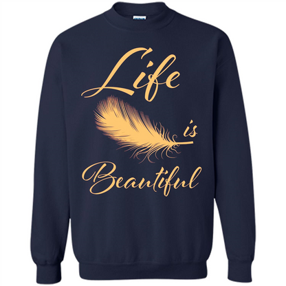 Beautiful Life Wing T-shirt Life Is Beautiful Navy