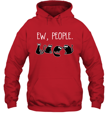Cats Saying Ew People Cat Lovers Shirt Hoodie Red